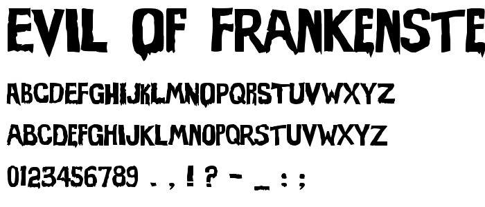 Evil Of Frankenstein font